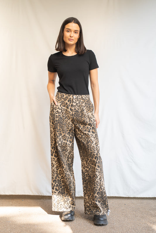 Pantalon Ani Print Beige