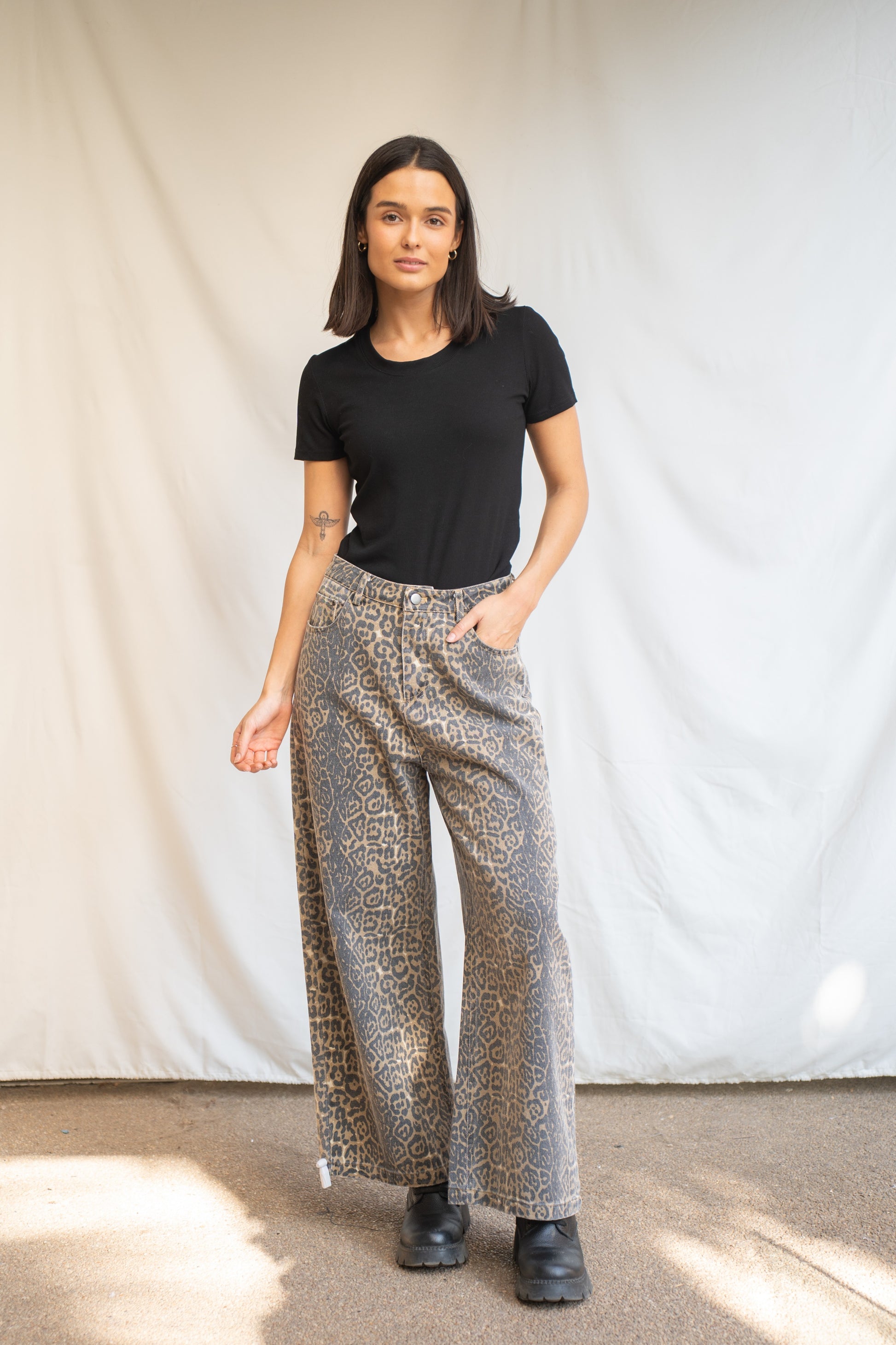 Pantalón Baggy Camel