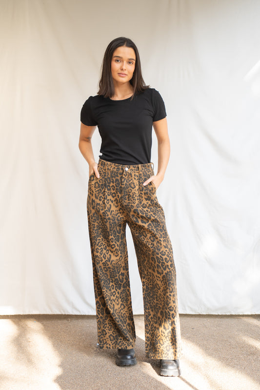 Pantalon Ani Print Camel