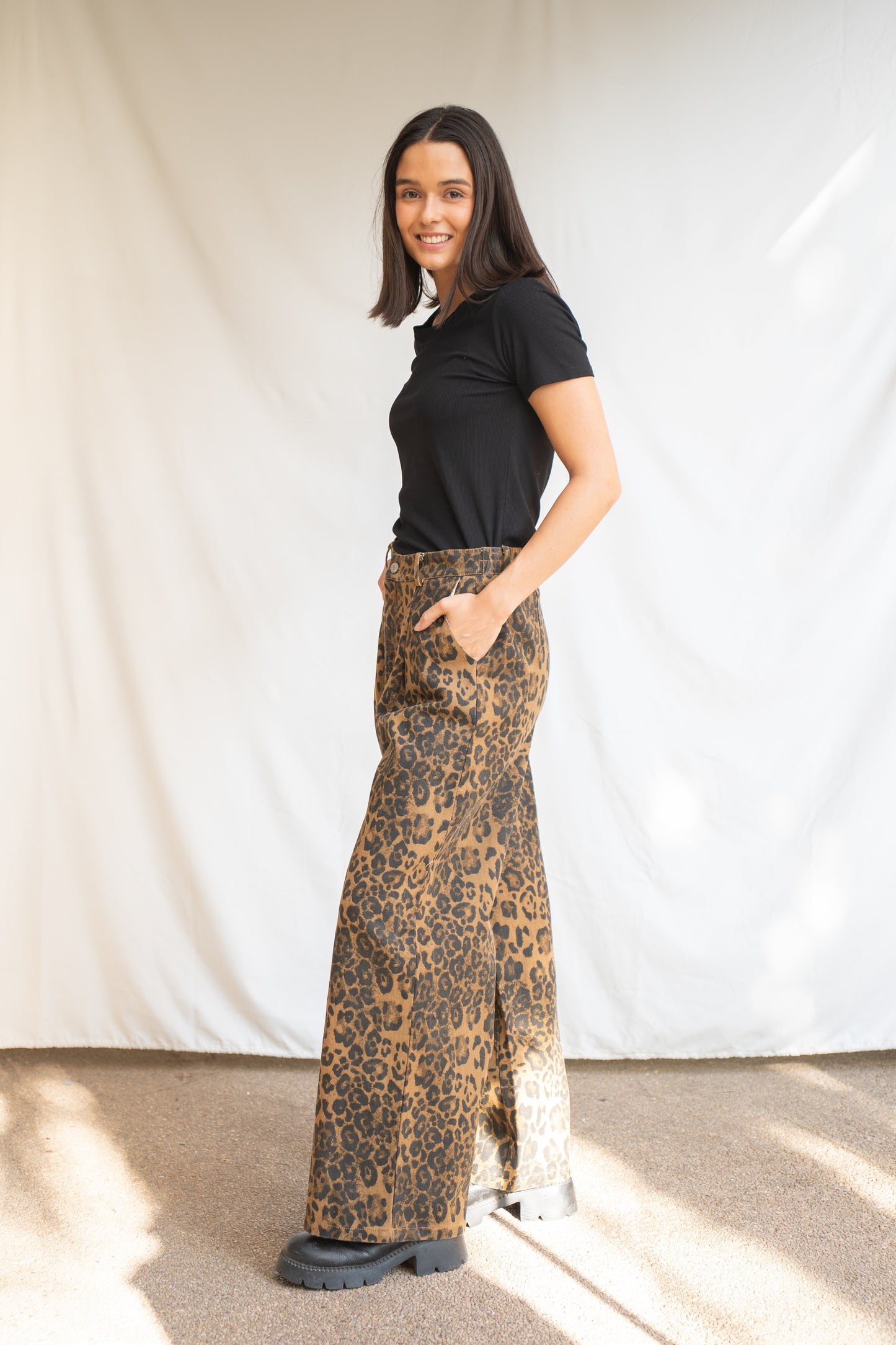 Pantalon Ani Print Camel