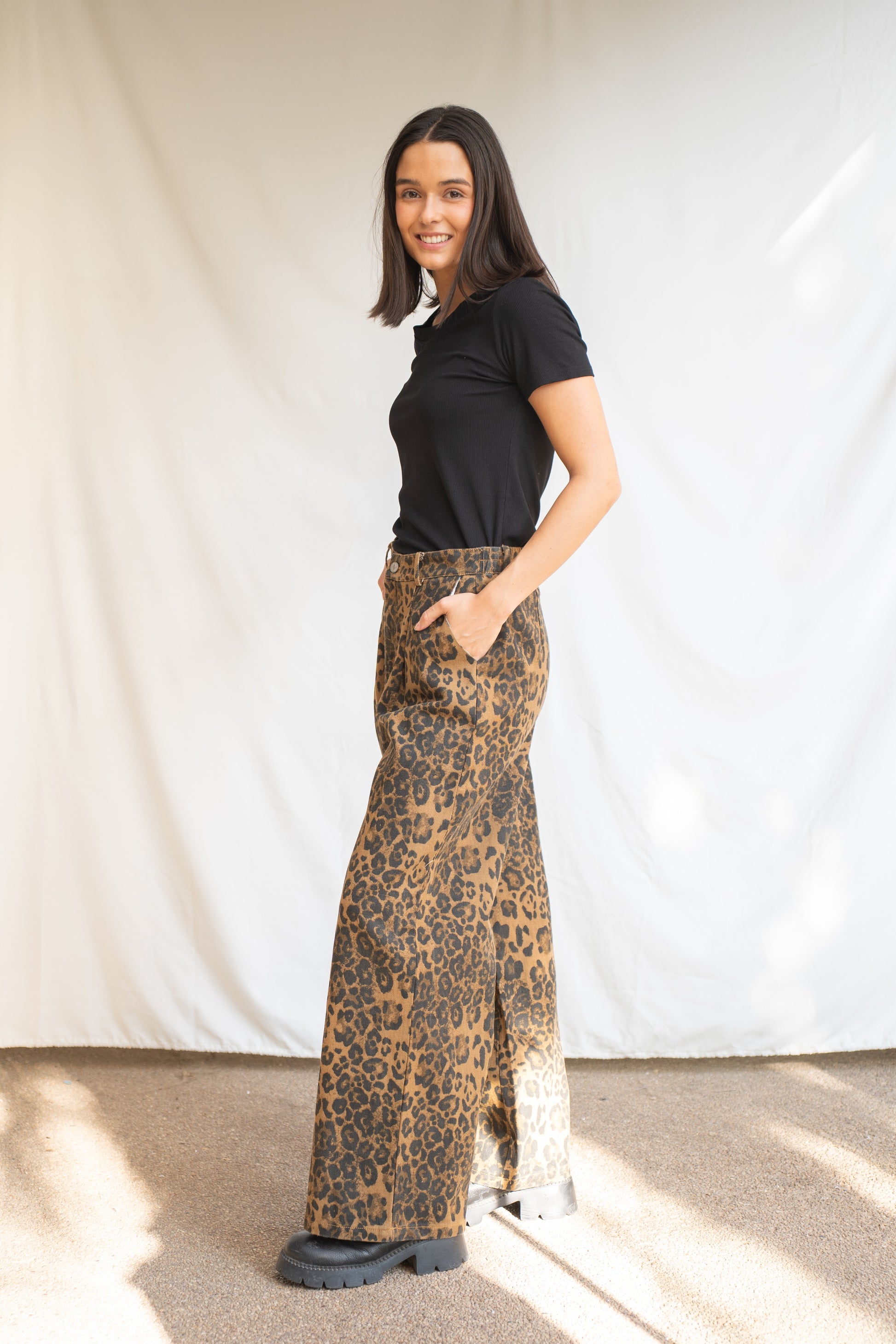 Pantalon Ani Print Camel