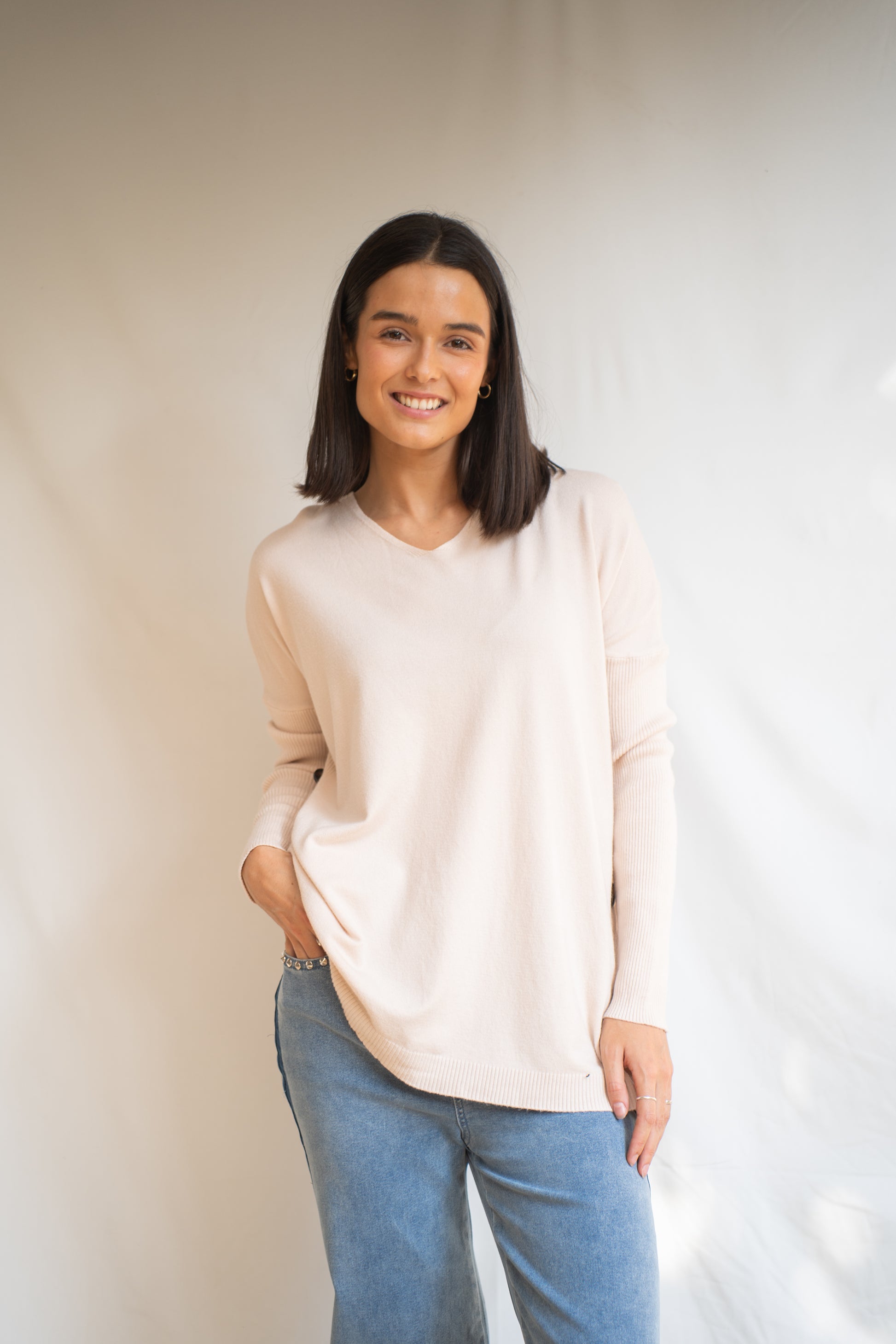 Sweater Botty Beige Botones