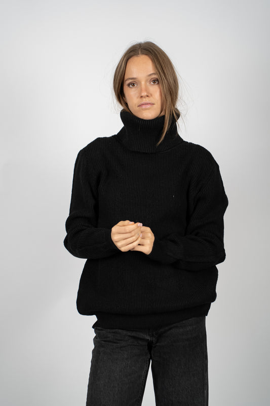 Sweater Cutri Negro Trenzado