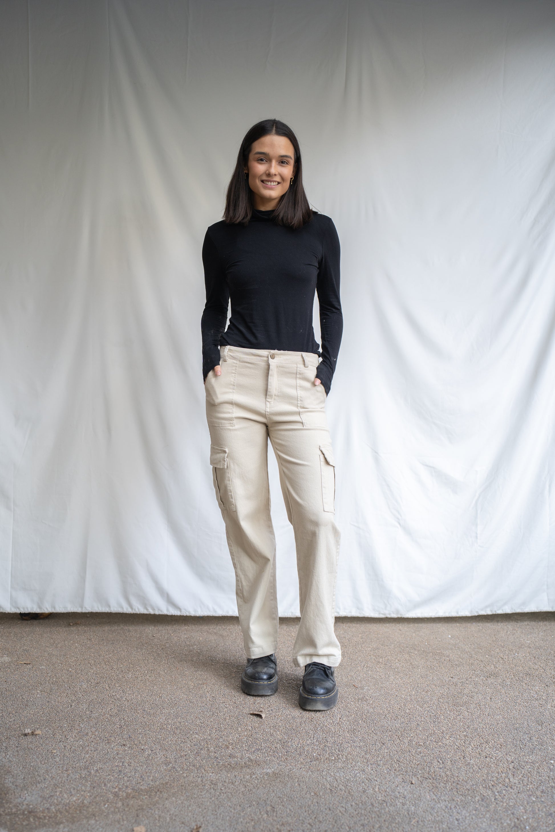 Pantalon Cargo Camila Beige