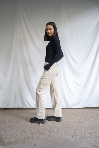 Pantalon Cargo Camila Beige