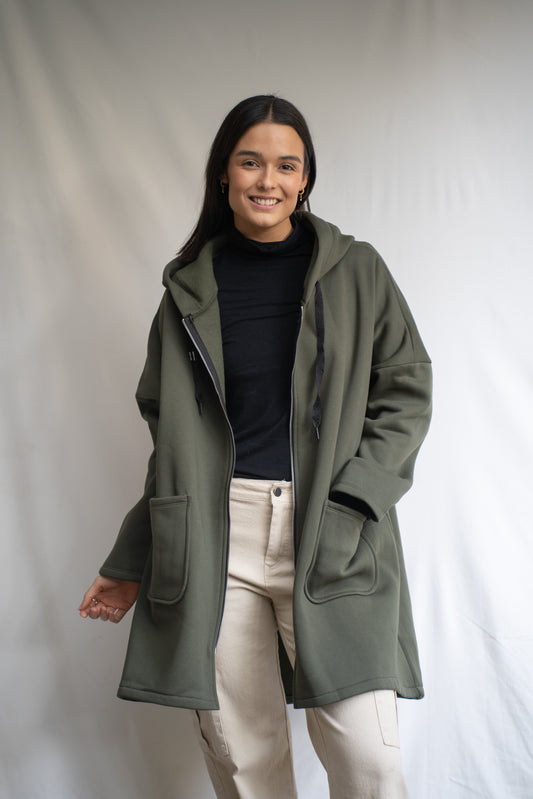 Poleron Maca Verde Estampado