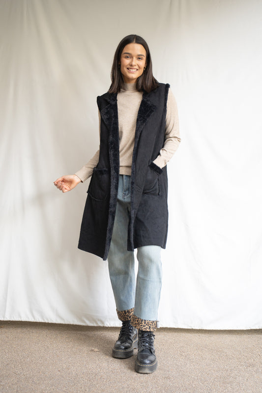 Chaqueta Bibo Negro Ecogamuza