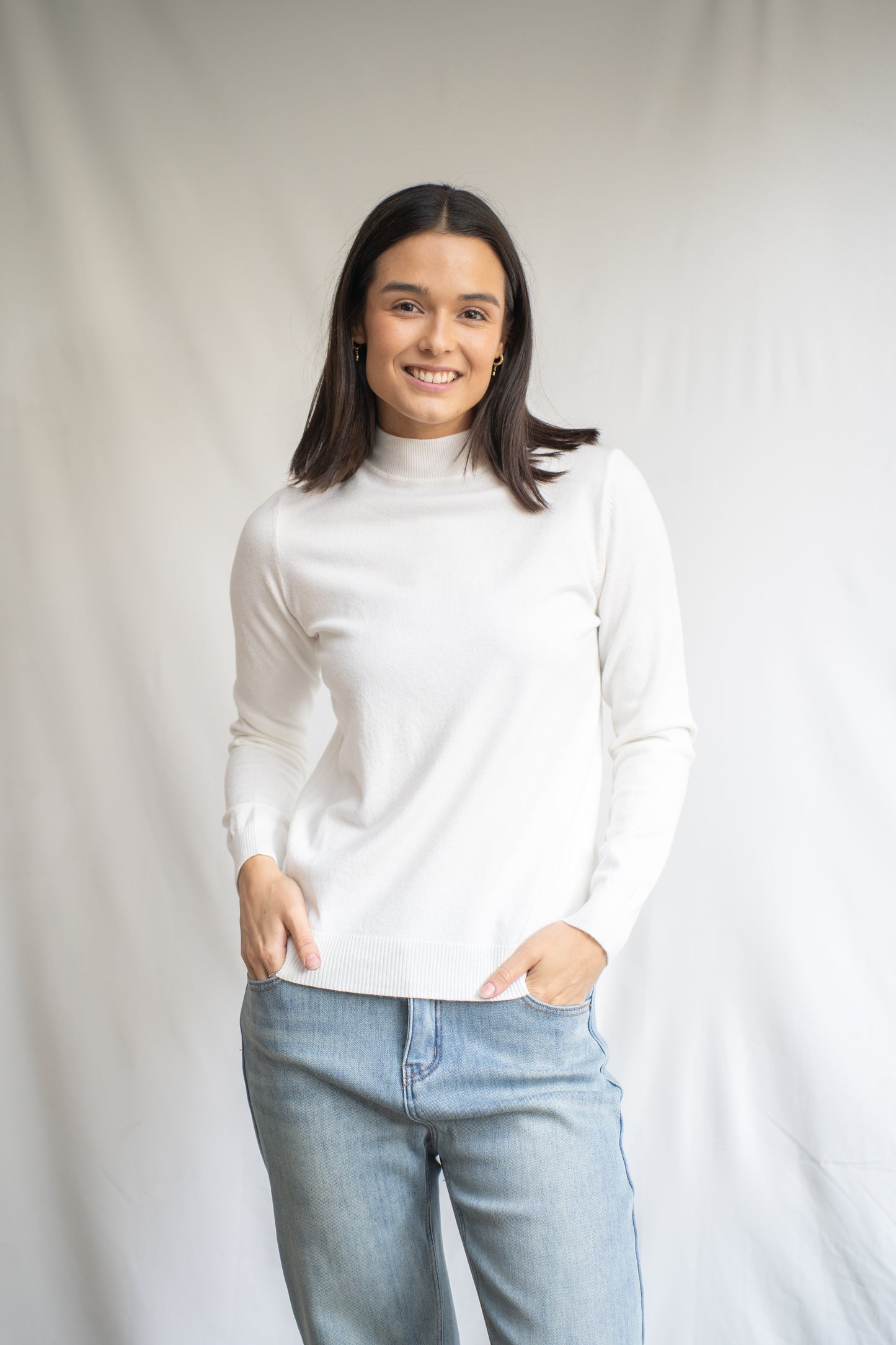 Sweater Xime Blanco Básico