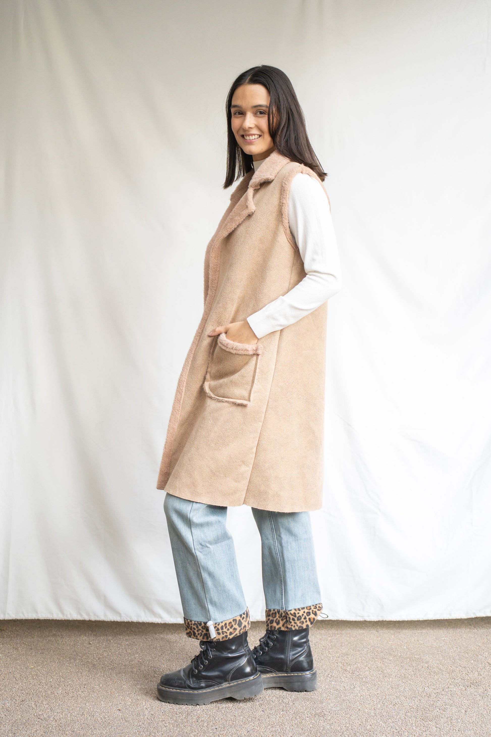 Chaqueta Bibo Camel Ecogamuza
