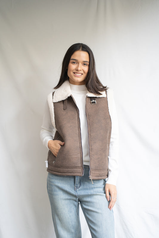 Chaqueta Jaques Camel Sin Mangas