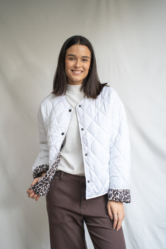 Parka Low Blanca Print