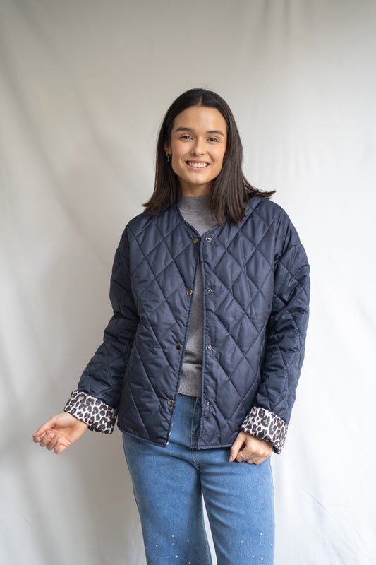 Parka Low Azul Print