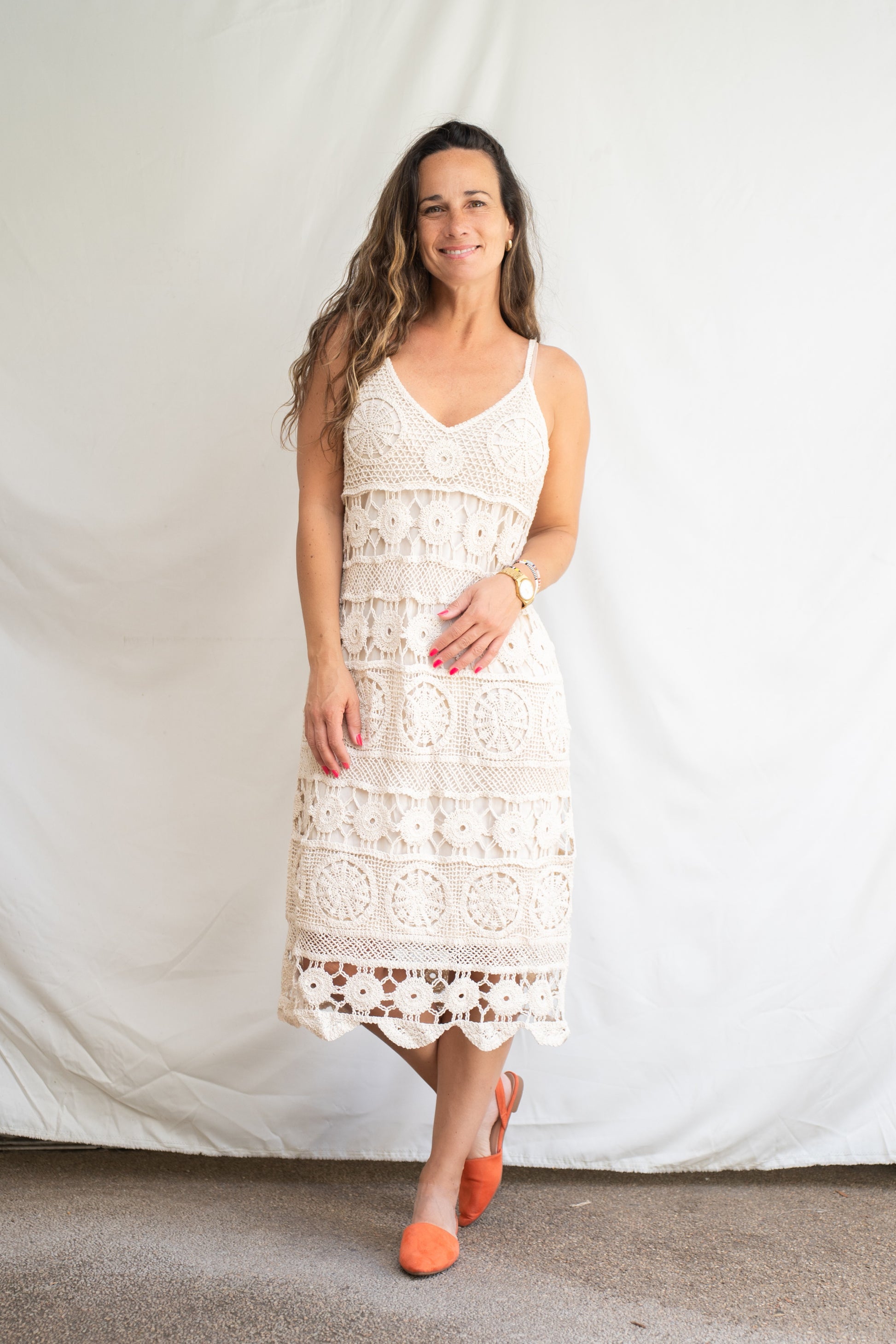 Vestido Macrame Beauty Crudo