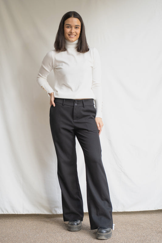 Pantalones Flare Lilian Negro