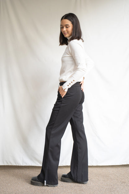 Pantalones Flare Lilian Negro