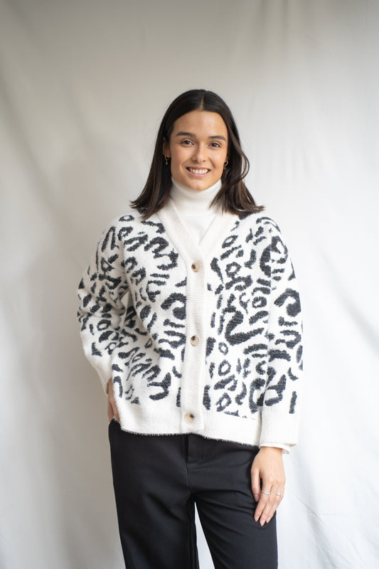 Chaleco Cury Blanco Print