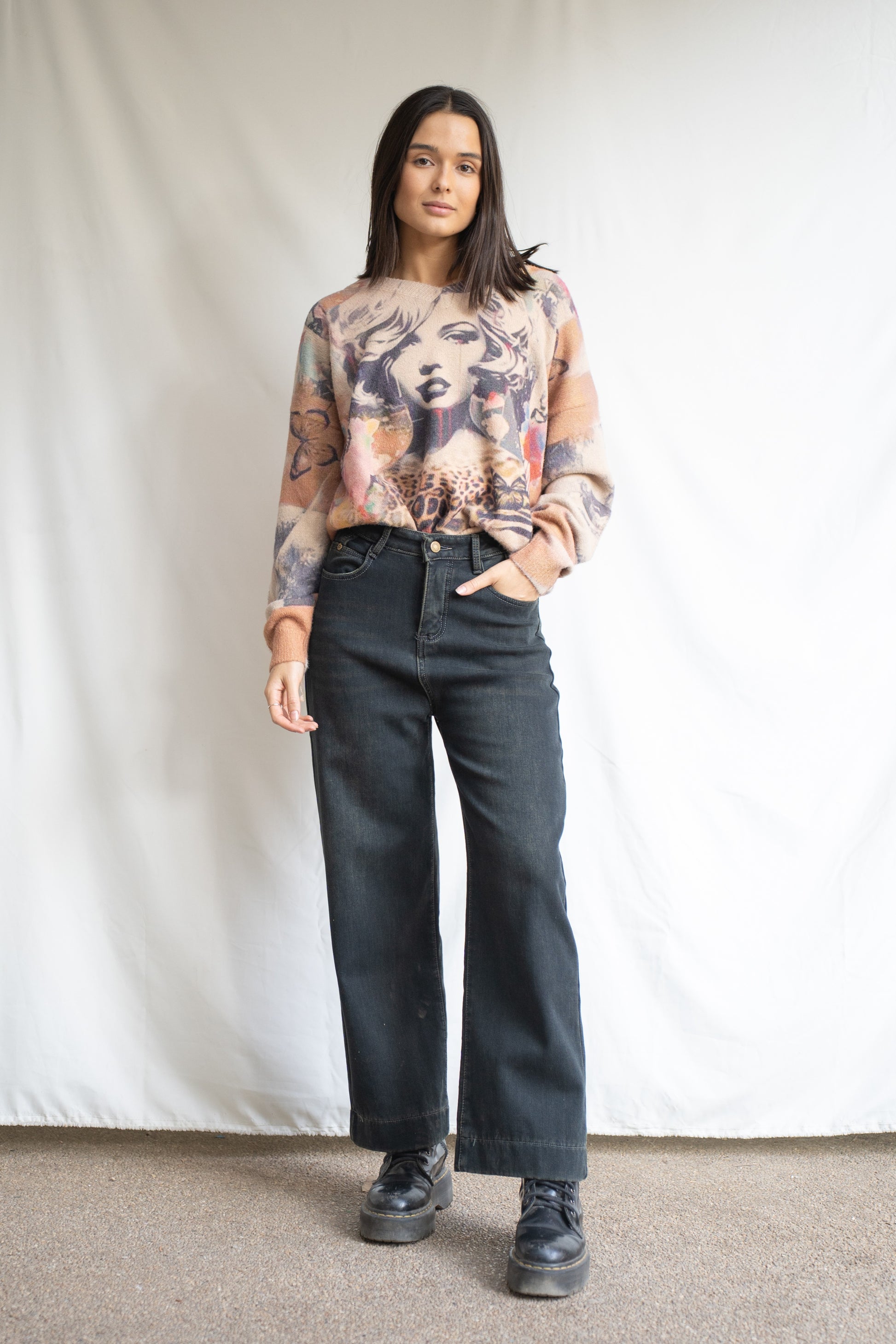 Pantalón Pula Negro Denim