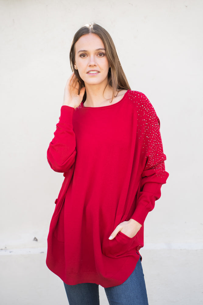 Sweater Pia Rojo Viscosa