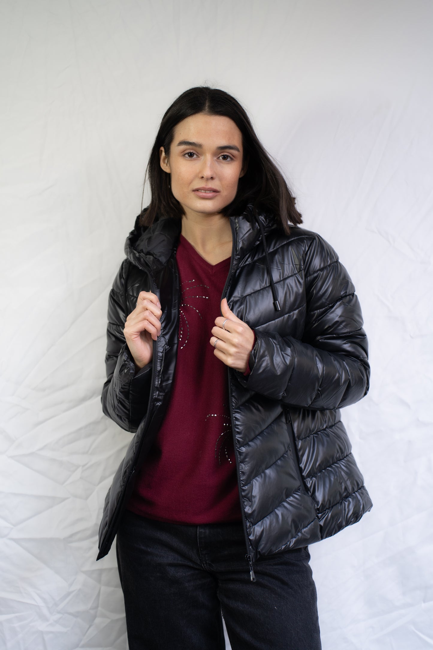 Parka Ana Negra Ecocuero