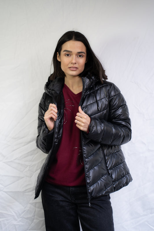 Parka Ana Negra Ecocuero