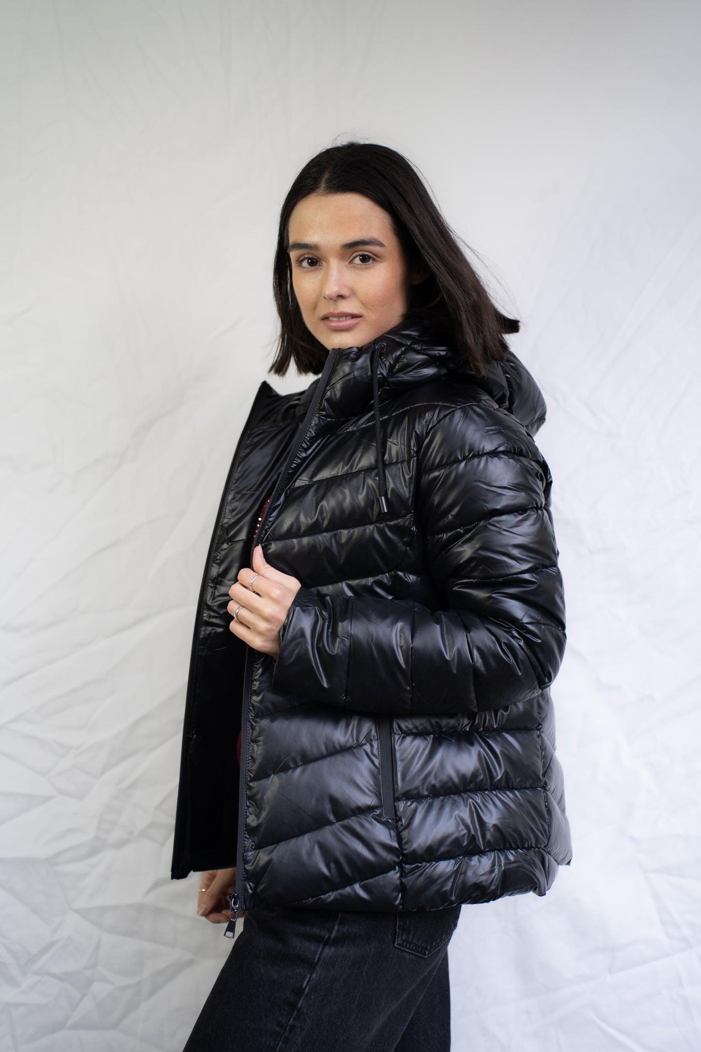 Parka Ana Negra Ecocuero