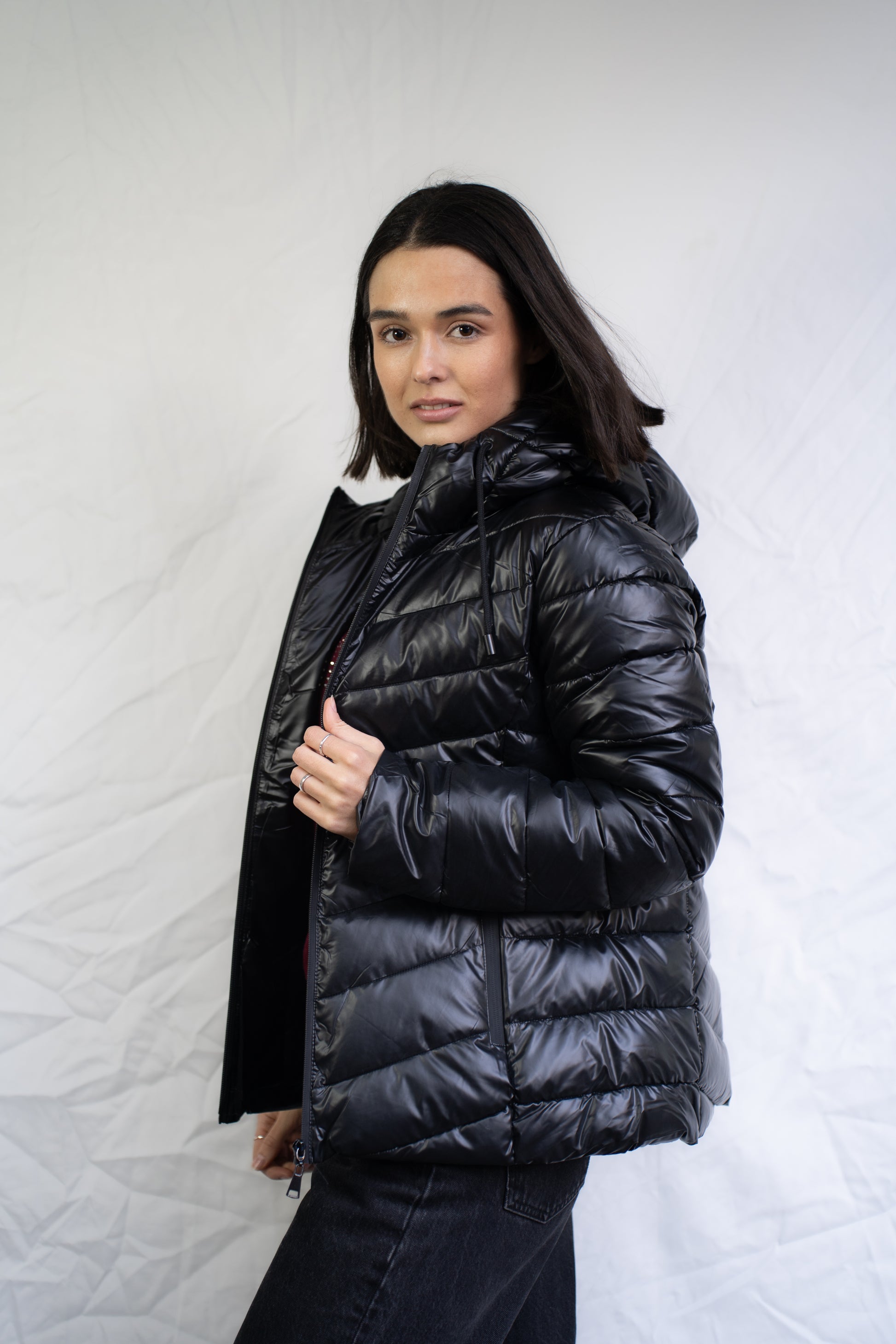 Parka Ana Negra Ecocuero