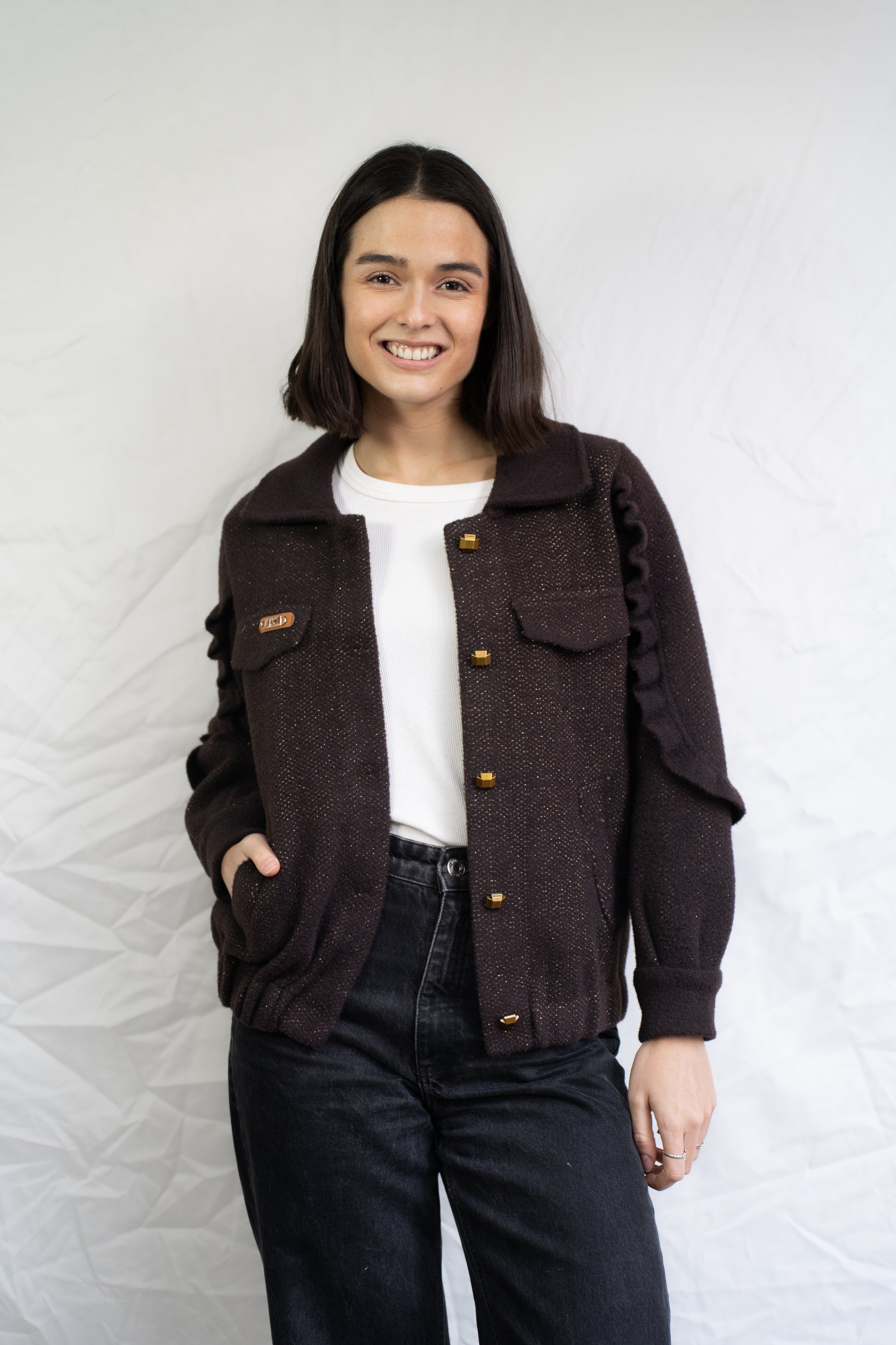 Chaqueta Moni Choco Brillos