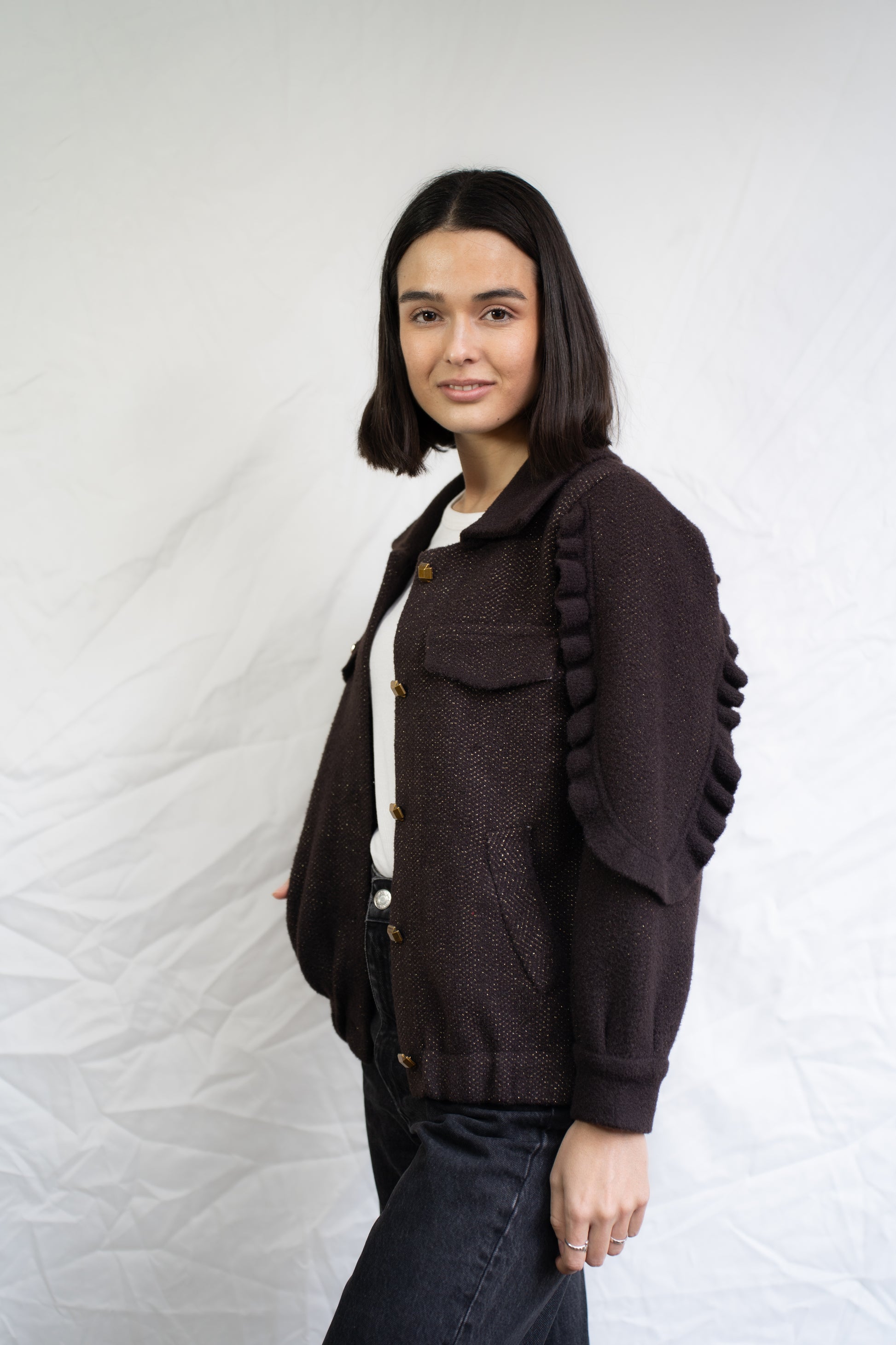 Chaqueta Moni Choco Brillos