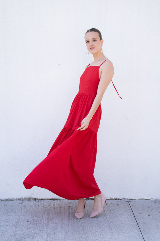 Vestido Largo Leire Rojo