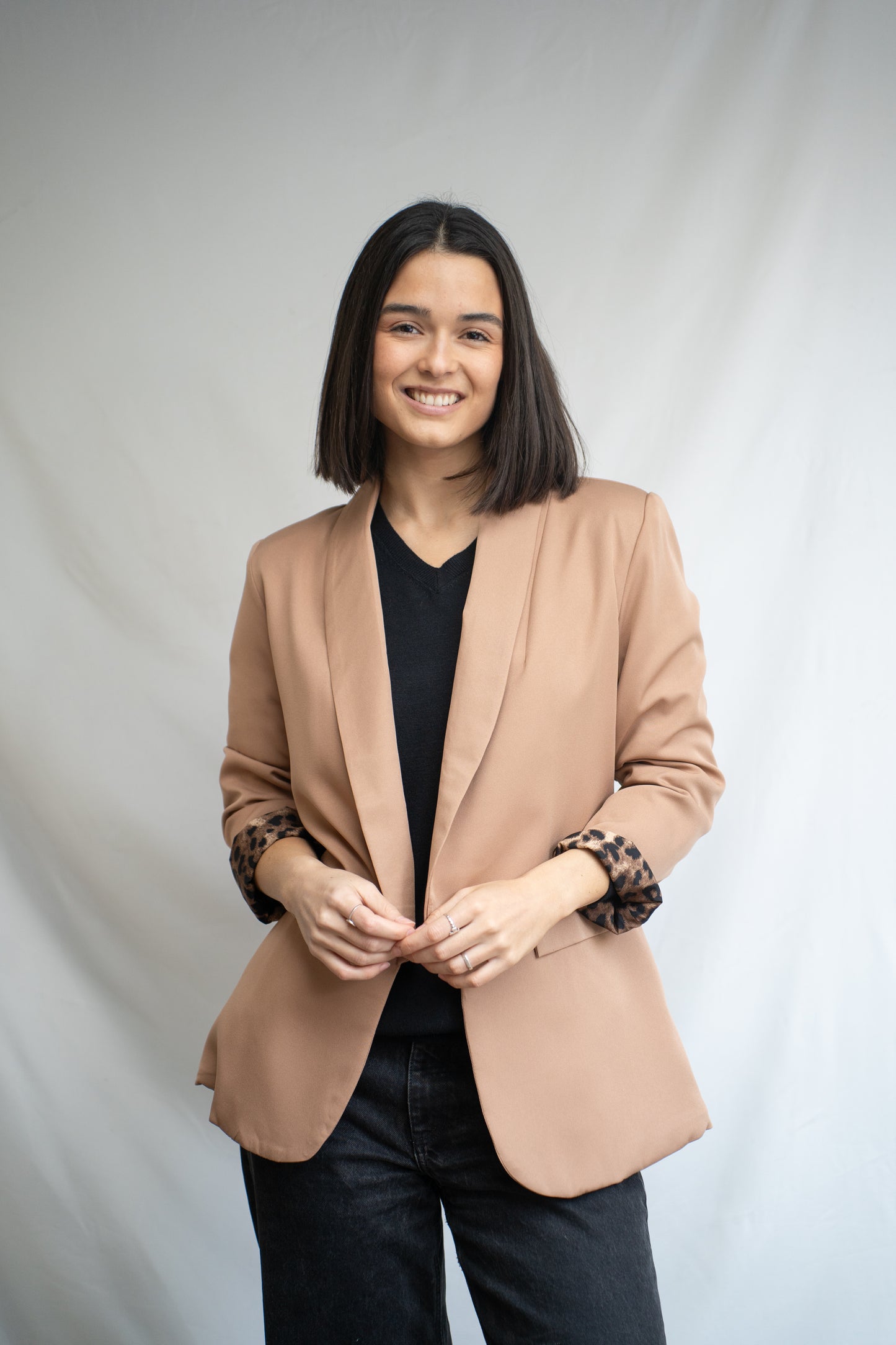Blazer Dual Camel Print