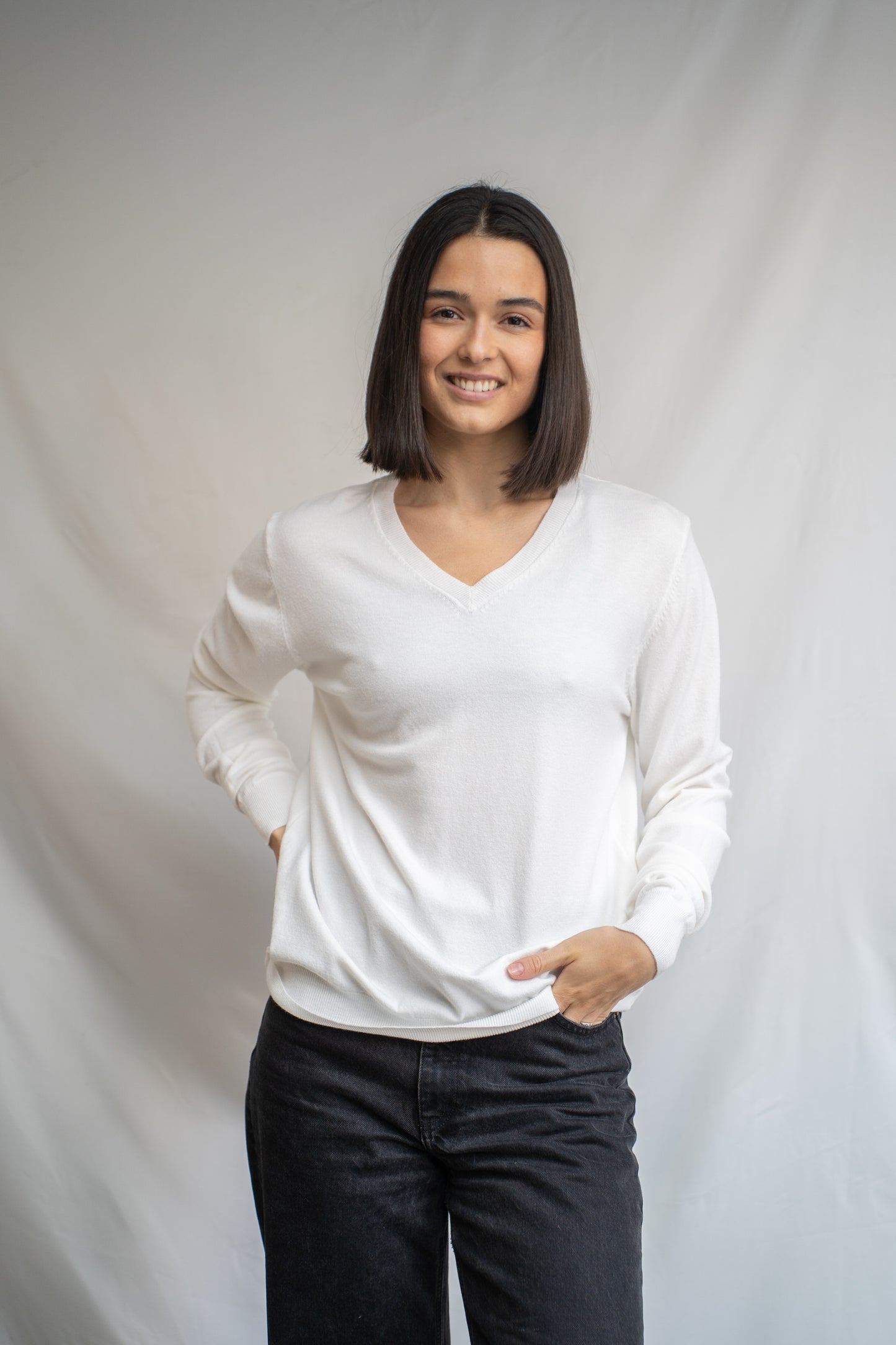 Sweater Feran Blanco Básico