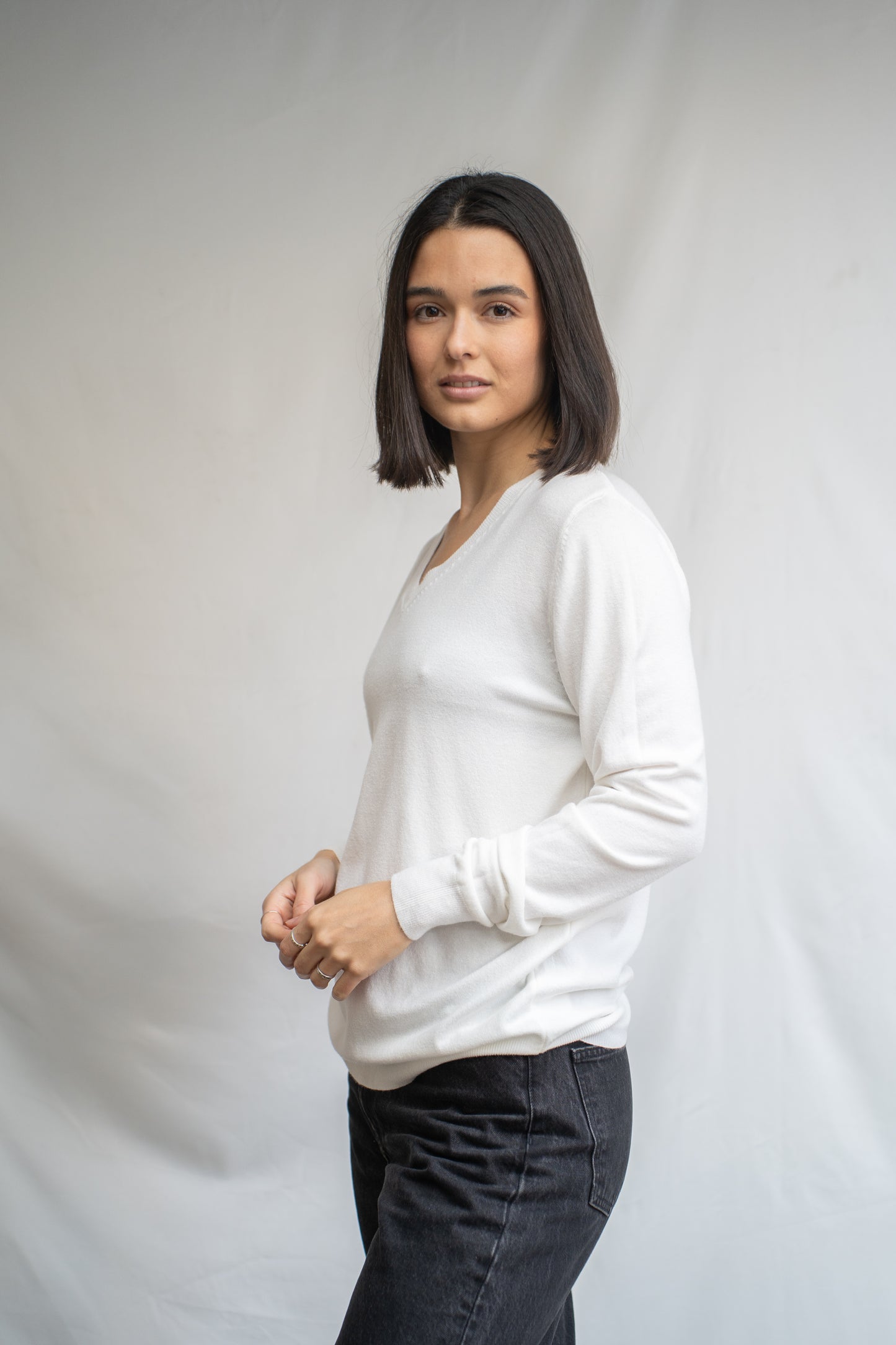 Sweater Feran Blanco Básico