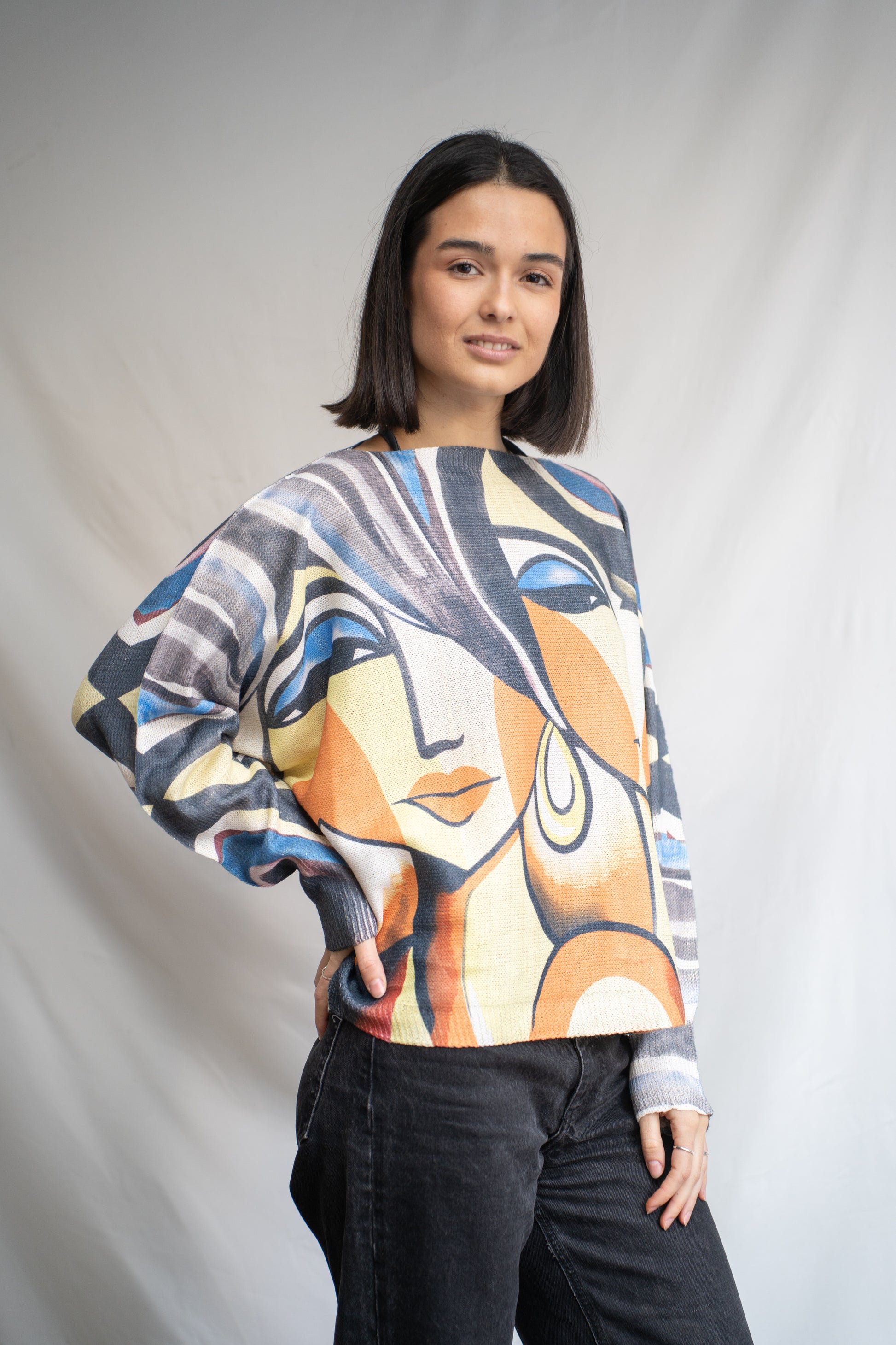 Polera Amir Amarilla Estampada