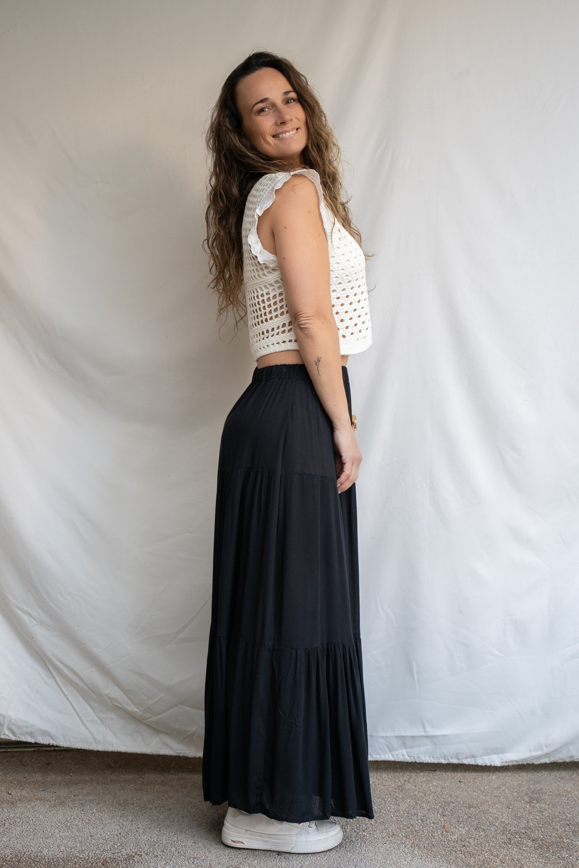 Falda Larga Suny Negra