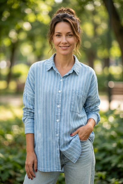Blusa Tiida Celeste