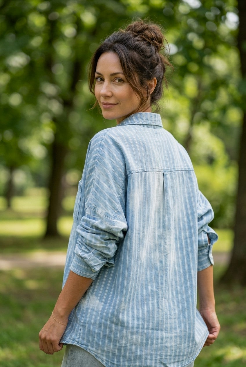Blusa Tiida Celeste