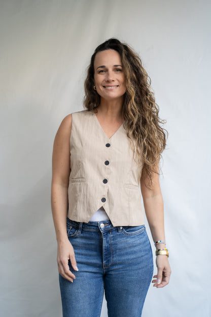 Gillet Linesa Beige Sastrero