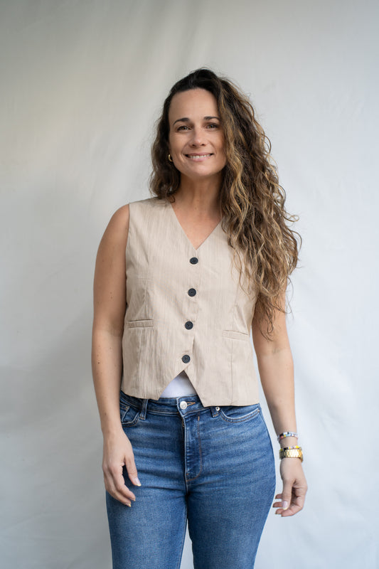 Gillet Linesa Beige Sastrero
