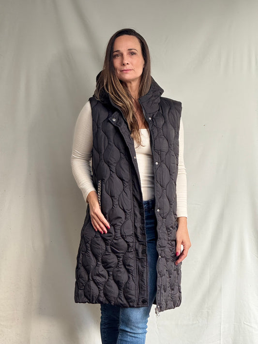 Parka Corus Negra Sin Mangas