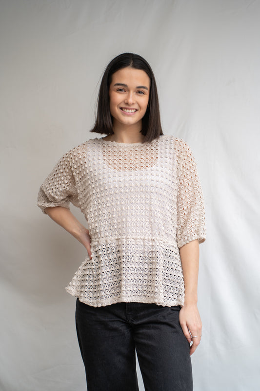 Polera Elisa Beige Calada-Polera-Picaflor