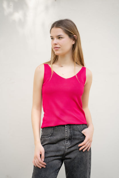 Polera Ema Magenta Hilo