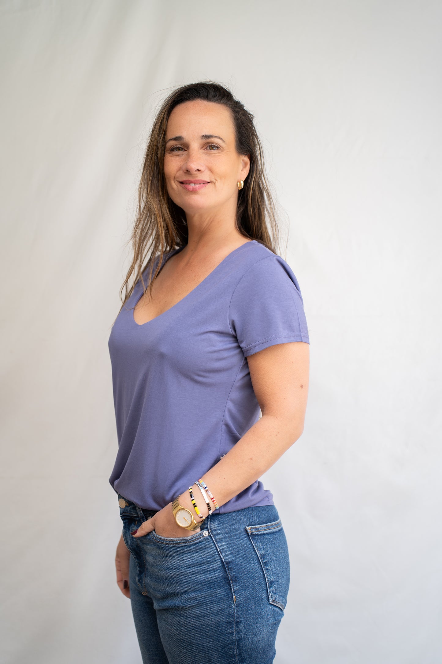 Polera Isabel Lila Básica