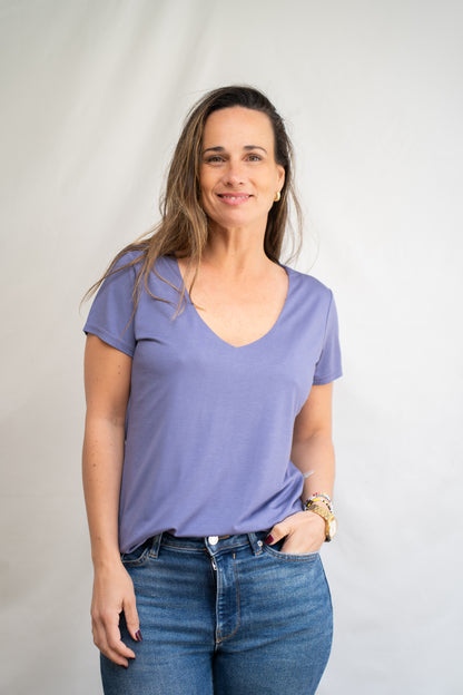 Polera Isabel Lila Básica