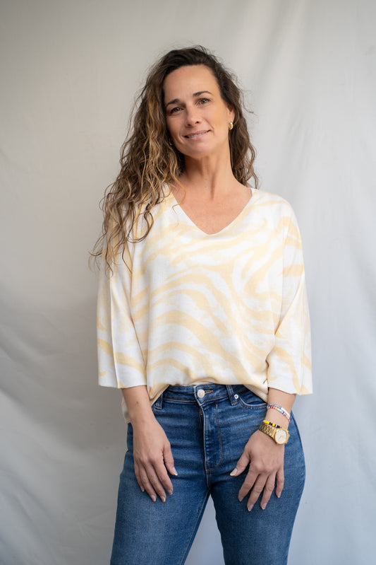 Polera Mika Amarilla Hilo