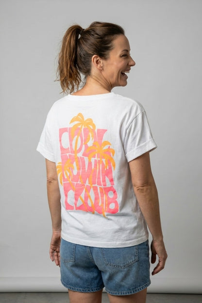 Polera Palmera Blanca