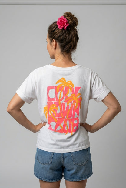 Polera Palmera Blanca