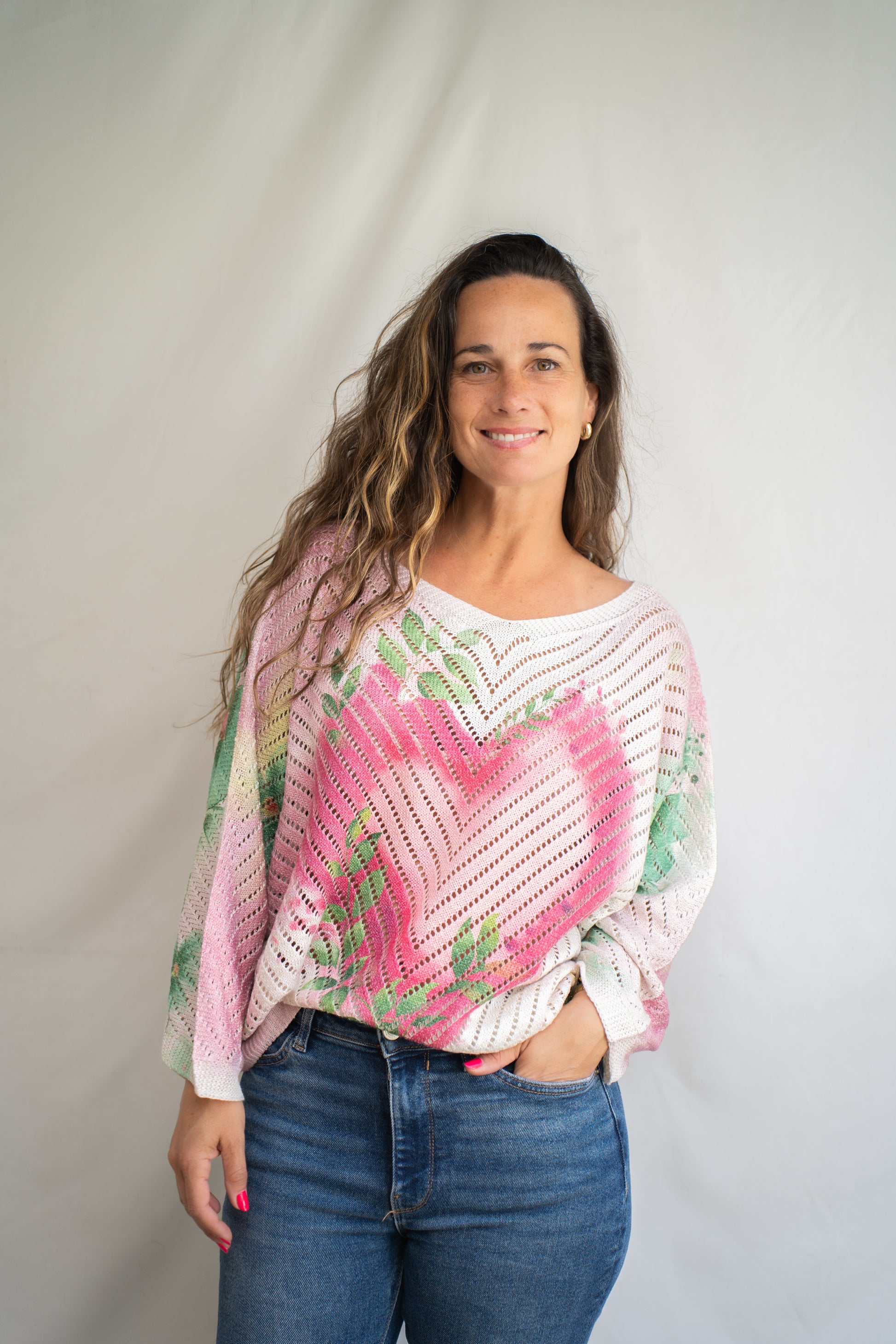 Polera Sina hilo italiana Rosa