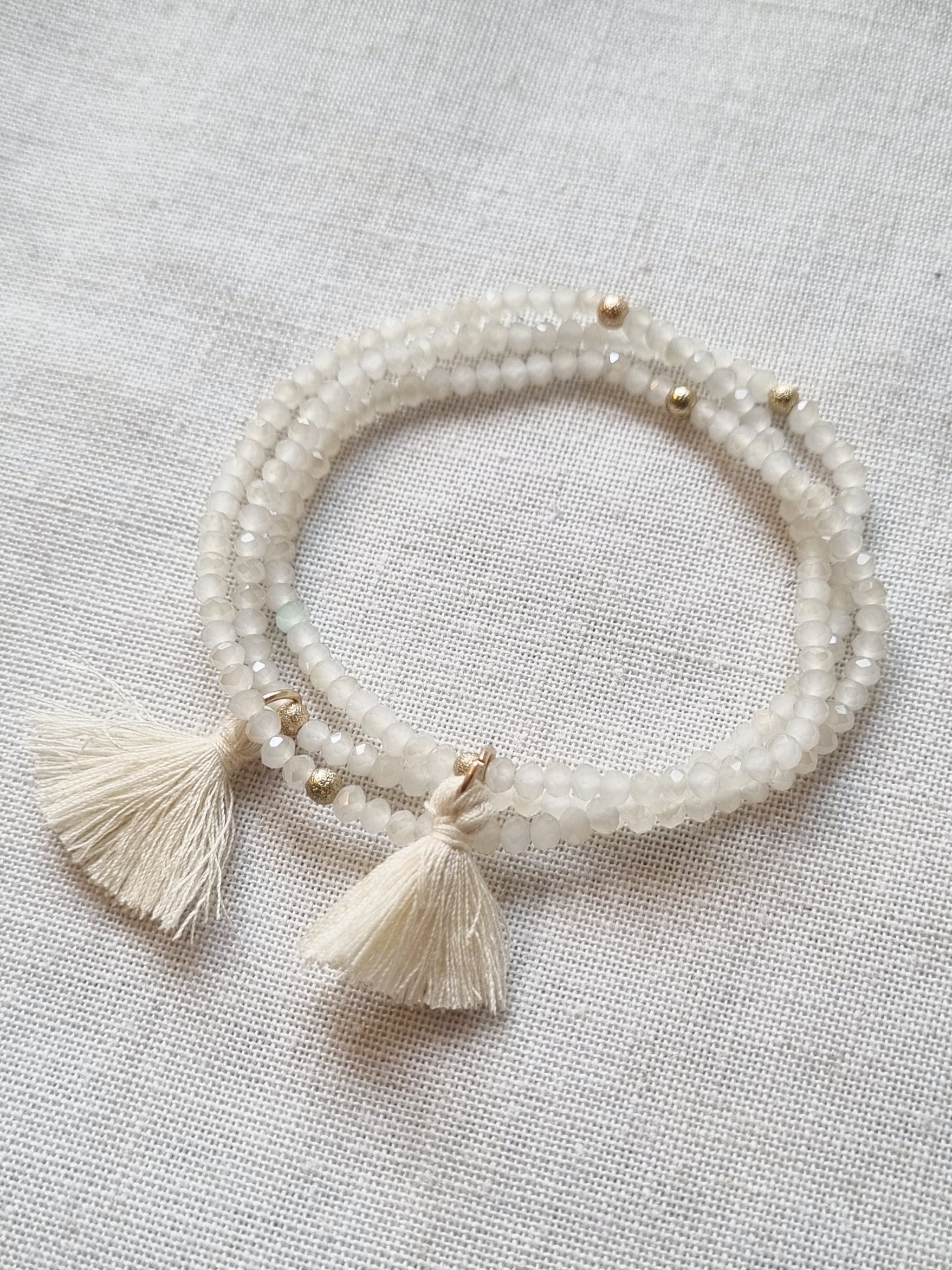 Pulsera Borla Blanca-Pulsera-Picaflor