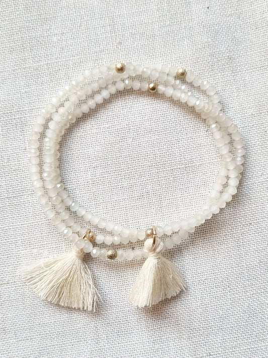 Pulsera Borla Blanca-Pulsera-Picaflor