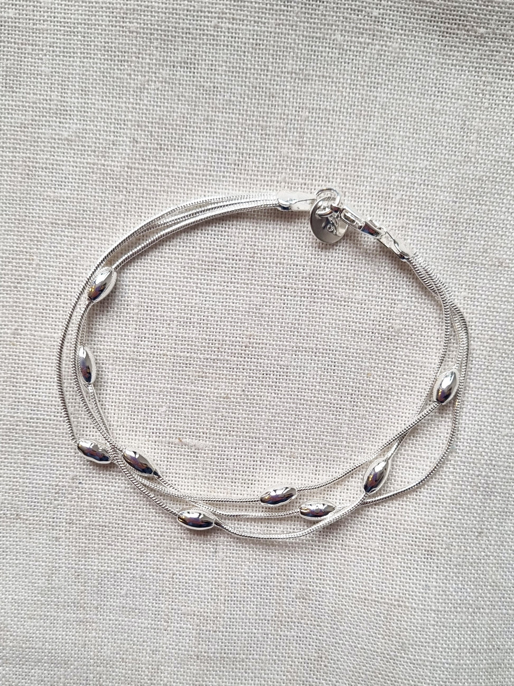 Pulsera Gotas Plateada-Pulsera-Picaflor